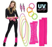 Boland 1980s Neon Accessory Set Women's Fancy Dress