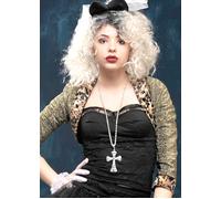 Halloween Gothic Deluxe Jewel Cross Necklace