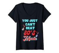 80's Music I Love The Eighties V-Neck T-Shirt