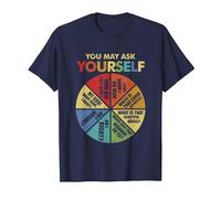 80's Music Retro Lyrics Cake Chart You May Ask Yourself T-Shirt, Men, Navy Blue, 5X-Large