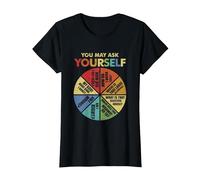 80's Music Retro Lyrics Cake Chart You May Ask Yourself T-Shirt, Women, Black, Medium