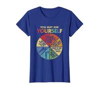 80's Music Retro Lyrics Cake Chart You May Ask Yourself T-Shirt, Women, Royal Blue, X-Large