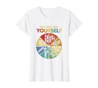 80's Music Retro Lyrics Cake Chart You May Ask Yourself T-Shirt, Women, White, Large