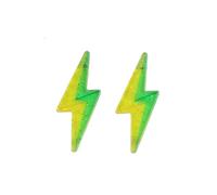 80s Neon Earrings for Women Colorful Lightning Acrylic Stud Earrings Retro Geometric Thunder Flash Lightning Ear Stud for 80's Outfit Glow Party Accessories, Acrylic, Agate