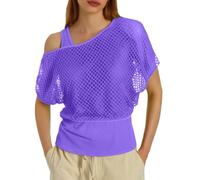 80S Neon Mesh Top for Women Fishnet T Shirts Sheer Off Shoulder Tops and Vest 2 Pieces Set Party Outfit Sexy Disco Clothes Y2K Gothic Tops Retro 90s 80s Party Costume Rave Outfits Fancy Dress Women