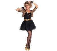 Smiffy's Adult Women's 80's Wild Child Costume, Jacket, Top, Tutu, Leggings - costume fancy dress child wild madonna outfit 80s womens 1980s ladies