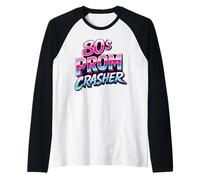 80's Prom Party Crasher Funny Dance Theme Costume Halloween Raglan Baseball Tee
