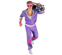 80s purple tracksuit costume, large adult size