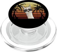 80s Retro Style Alpaca with Sunglasses Hipster Llama PopSockets PopGrip for MagSafe