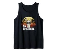 80s Retro Style Hipster Llama with Sunglasses No ProbLlama Tank Top