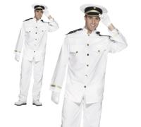 Smiffys Navy Captain Men's Fancy Dress Costume