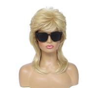 80s Salmonette Wig for Women Fluffy Layered Perfect for Cosplay Party Cosplay Light Blonde