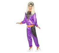 80s Shellsuit Fancy Dress Aerobics Motivator Adults Outfit Tracksuit Retro Mens