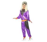 80s Shellsuit Fancy Dress Aerobics Motivator Adults Outfit Tracksuit Retro Mens