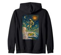 80's Song Lyrics, Major Tom, Astronaut in Space Zip Hoodie