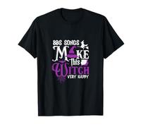 80s Songs Make This Witch Happy Halloween Music Party Time T-Shirt