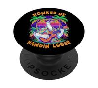 80s Style Goose Tiki Bar Pun Funny Hawaii Lover PopSockets Adhesive PopGrip