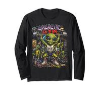 80s Style Retro Alien Gym Galactic Vintage Weightlifting Fun Long Sleeve T-Shirt