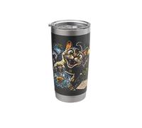 80s Style Retro Funny Cat Lover Trouble Maker Vintage Style Stainless Steel Insulated Tumbler