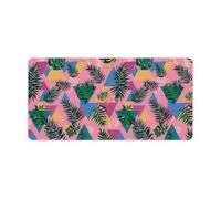 80s Triangles Tropical Leaves Fashion Mouse Pad Large Desk Mat Extended Mousepad for Office Home Gaming