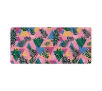 80s Triangles Tropical Leaves Fashion Mouse Pad Large Desk Mat Extended Mousepad for Office Home Gaming