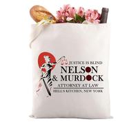 80s TV Show DD Superhero Tote Bag Matt M Lawyer Gift Superhero Justice is Blind Shopping Bag (JUSTICE IS BLIND tote bag 3uk)