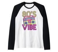 80's Vibe Vintage Style Cassette Tape Music Nostalgic Vibes Raglan Baseball Tee
