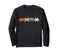 80s Video Game Vintage Retro Arcade Long Sleeve T-Shirt, Adult Unisex, Black, Large