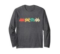80s Video Game Vintage Retro Arcade Long Sleeve T-Shirt, Adult Unisex, Dark Heather Grey, XX-Large