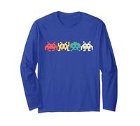 80s Video Game Vintage Retro Arcade Long Sleeve T-Shirt, Adult Unisex, Royal Blue, X-Large