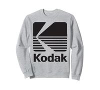 80's Vintage Kodak Logo - Black - Sweatshirt Sweatshirt, Adult Unisex, Heather Grey, Medium