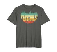 80s Vintage Retro Style Watercolor Pine Happy Little Tree T-Shirt