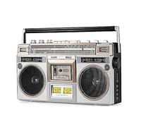 80s vintage stereo CD cassette player with cassette radio with Fm and Dab