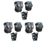 80Six Multi-Sport Pad Set - Knee Pads, Wristguards, Elbow Pads, Full Protective Gear for Kids, for BMX, Cycling, Inline Skating, Skate, Roller Skates, Skateboard Accessories (Stone Blue, Ages 5+)