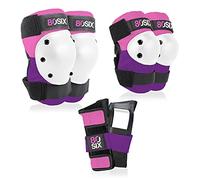 80Six Multi-Sport Pad Set-Knee Pads, Wristguards, Elbow Pads, Full Protective Gear for Kids, for BMX, Cycling, Inline Skating, Skate, Roller Skates, Skateboard Accessories (Pink Purple, Ages 5+)
