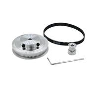 80T Bore 5mm GT2 2M 16&80 Teeth 1:5 Reduction Ratio 3D Printer Part Width 6/10mm Synchronous Wheel Belt 200/280/400/610mm(2GT-500-6MM,16T boer 6mm)