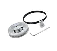 80T bore 8mm GT2 2M 16&80 Teeth 1:5 Reduction Ratio 3D Printer Part Width 6/10mm Synchronous Wheel Belt 200/280/400/610mm(2GT-500-6MM,16T boer 3.17mm)