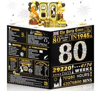 80th Birthday Cards Funny 3D Pop Up Gifts with Envelope for Women Men Anniversary Party Decorations Born In 1945 Poster Vintage 80 Year Old Greeting Card for Grandma Grandad Mum Dad Husband Wife Her