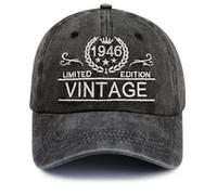 80th Birthday Decorations for Women Men, 1946 Party Favors Retirement Hat, Adjustable 80 Years Old Baseball Cap, 80th Birthday Gifts for Grandpa Grandma Black