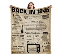 80th Birthday Decorations for Women Men,80th Birthday Gifts for Women Men,80th Birthday Gifts Ideas,80 Birthday Gifts for Women,80 Year Old Birthday Gifts for Men,Throw Blanket 60"x50"