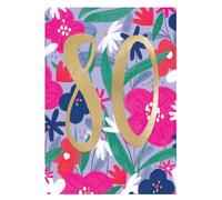 80th Birthday for Her Sparkly, Fun, Forever! Contemporary Birthday Card ELML048