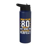 80th Birthday for Him Her, It Took Me 80 Years, Perfect Bday Stainless Steel Insulated Water Bottle