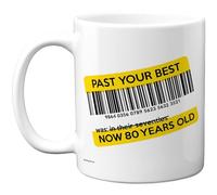 80th Birthday Gifts for Men Women - Past Your Best - Rude Novelty Gag Joke Funny Mugs for 80th Birthday Present, 11oz Premium Ceramic Coffee Mugs