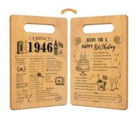 80th Birthday Gifts for Women Men 80 Year Old, 1946 Double Sided Chopping Board