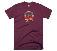 80th Birthday T Shirt 80 Years of Being Awesome Legend Born in 1945 Vintage Funny Joke Gift Tee Top (UK, Alpha, M, Regular, Regular, Maroon)