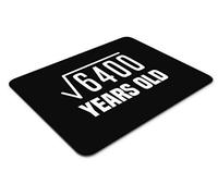 80th Birthday Tshirt Square Root Maths Funny Mousemat Office Rectangle Mouse Mat Funny Desk Mousepad Computer PC Mouse Pad