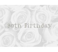 80th Birthday: White Rose Bling | Guest Book | Message Book | Keepsake | Birthdays | 60 formatted pages for three messages per page and over 150 ... x 6 inches, soft back cover (Celebrations)