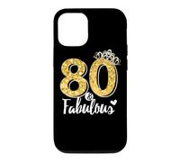 80th Birthday Women Gift - Eighty and Fabulous Case for iPhone 12/12 Pro