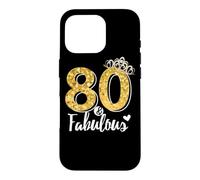 80th Birthday Women Gift - Eighty and Fabulous Case for iPhone 16 Pro