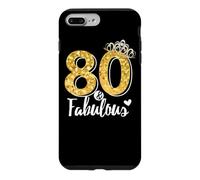 80th Birthday Women Gift - Eighty and Fabulous Case for iPhone 7 Plus/8 Plus